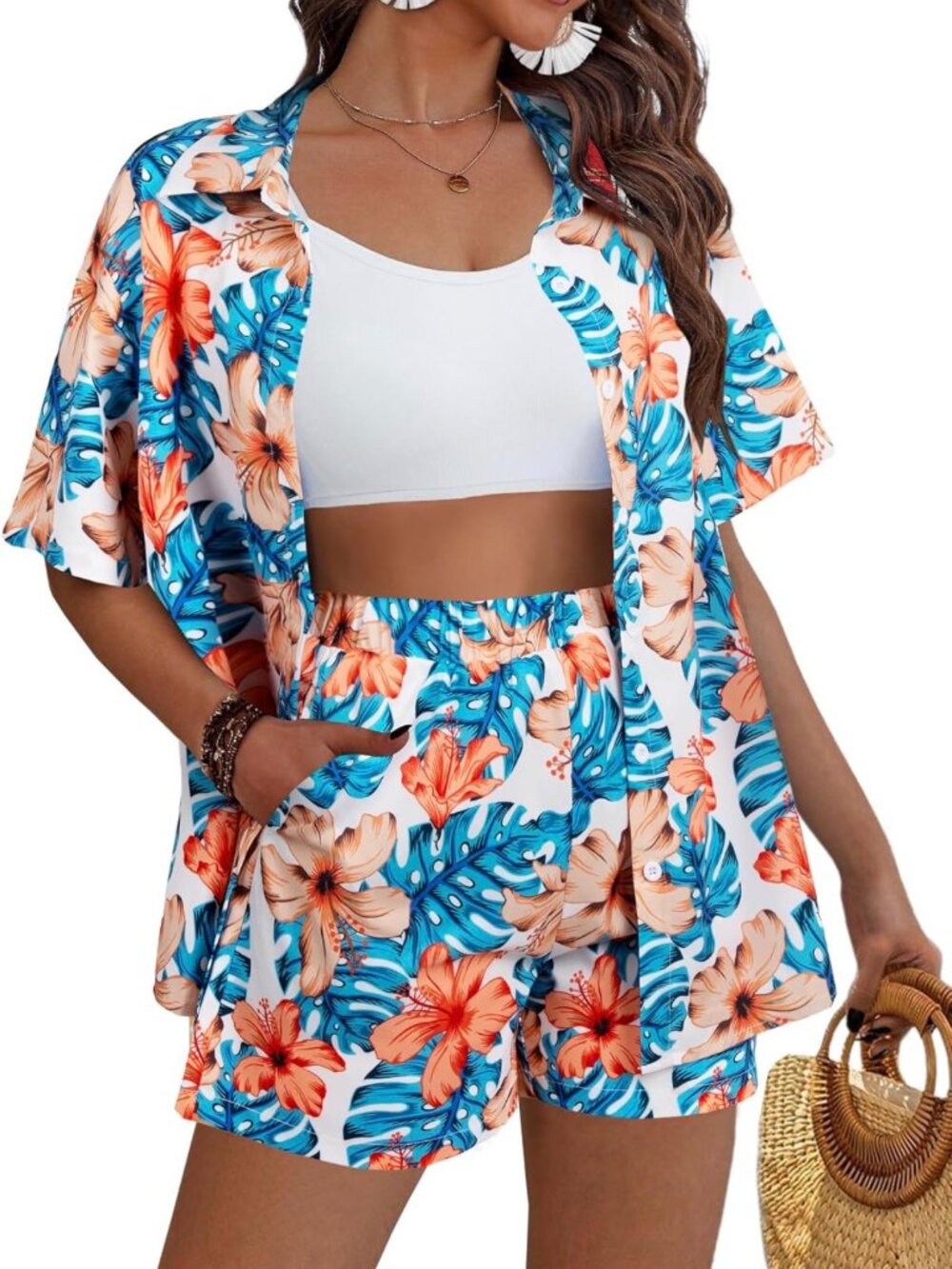 NWOT 2pc (L) Set Hawaiian Outfit by Vilove